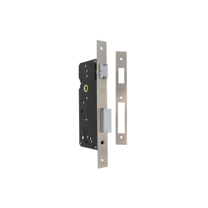 AMIG 23108  
 Cerradura 322  
 45/85 mm  
 Acero  
 Cromado mate