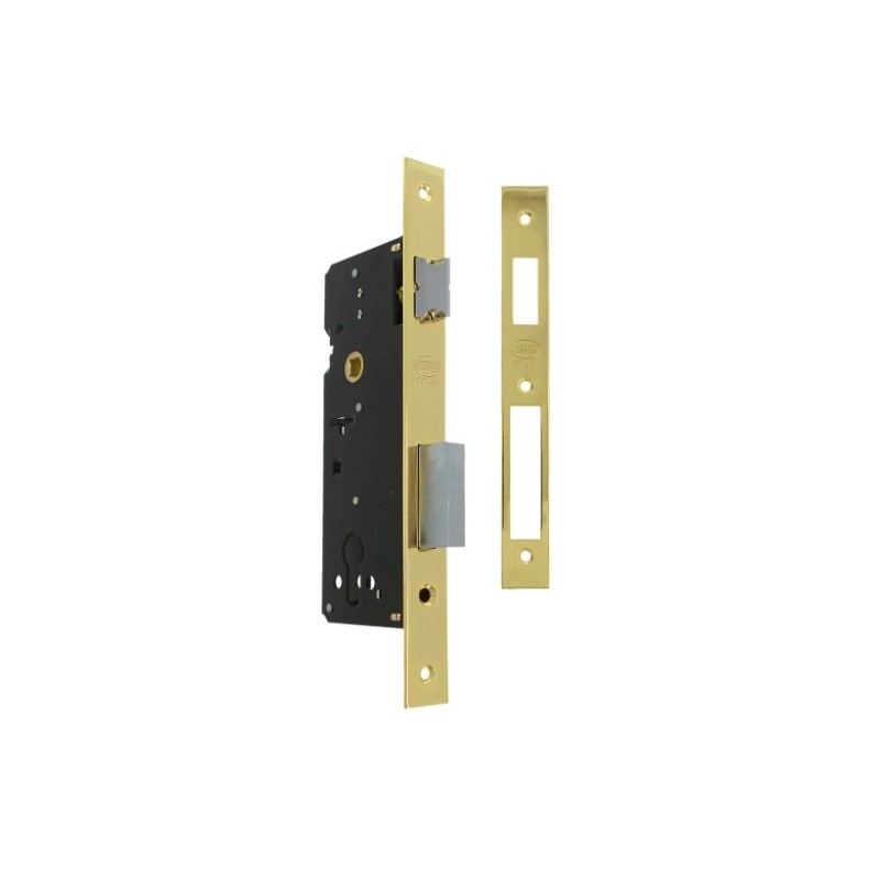 AMIG 23109  
 Cerradura 322  
 45/85 mm  
 Acero  
 Latonado barnizado
