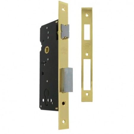 AMIG 23109  
 Cerradura 322  
 45/85 mm  
 Acero  
 Latonado barnizado