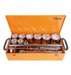 929/C8 Surtido de 8 vasos hexagonales y 5 accesorios, en caja de metal