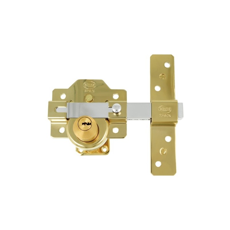 AMIG 23116  
 Cerrojo alta seguridad 4PLUS  
 90 x 154 mm  
 Acero  
 Oro