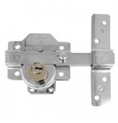 AMIG 23117  
 Cerrojo alta seguridad 4PLUS  
 90 x 154 mm  
 Acero  
 Cromado brillo