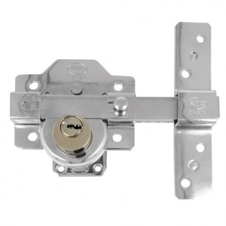 AMIG 23117  
 Cerrojo alta seguridad 4PLUS  
 90 x 154 mm  
 Acero  
 Cromado brillo