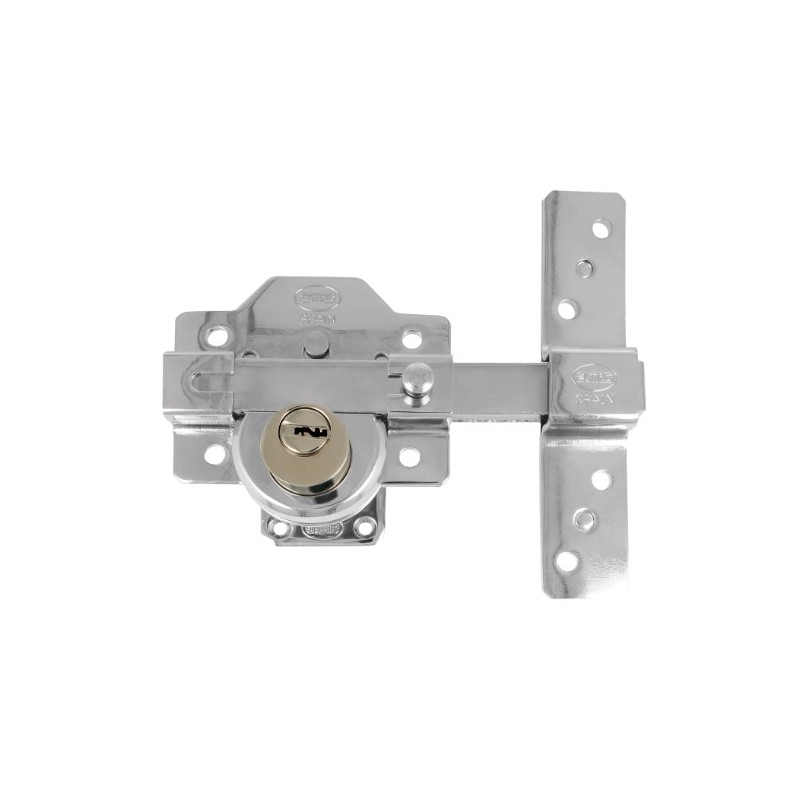 AMIG 23120  
 Cerrojo alta seguridad 4PLUS  
 105 x 170 mm  
 Acero  
 Cromado brillo