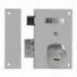 AMIG 23129  
 Cerradura sobreponer 75  
 72 x 112 mm  
 Acero  
 Cromado brillo - Izquierda