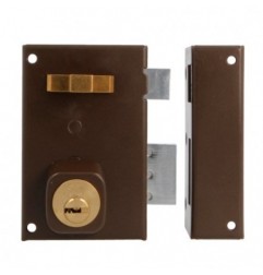 AMIG 23130  
 Cerradura sobreponer 75  
 72 x 112 mm  
 Acero  
 Marrón - Derecha