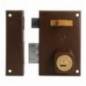 AMIG 23131  
 Cerradura sobreponer 75  
 72 x 112 mm  
 Acero  
 Marrón - Izquierda