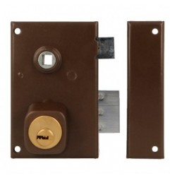 AMIG 23134  
 Cerradura sobreponer 75N  
 72 x 112 mm  
 Acero  
 Marrón - Derecha