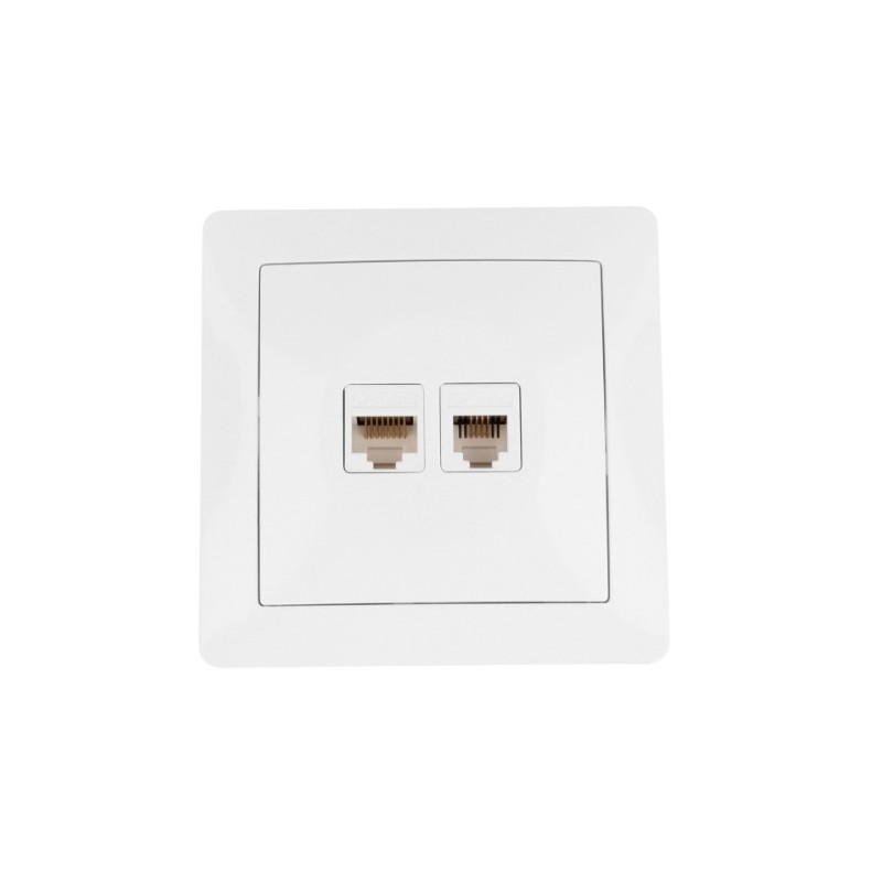 AMIG 23192  
 Base de empotrar teléfono y datos 4560  
 85 x 85 mm  
 Policarbonato  
 Blanco