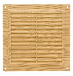 AMIG 23233  
 Rejilla ventilación con mosquitera 6  
 170 x 170 mm  
 ABS  
 Pino
