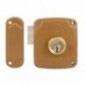AMIG 23310  
 Cerradura sobreponer 72PU  
 80 x 95 mm  
 Acero  
 Esmaltado oro - Izquierda