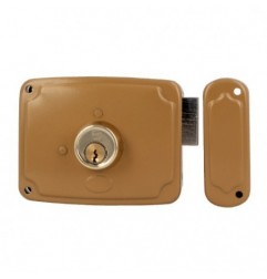 AMIG 23313  
 Cerradura sobreponer 72PU  
 120 x 95 mm  
 Acero  
 Esmaltado oro - Derecha