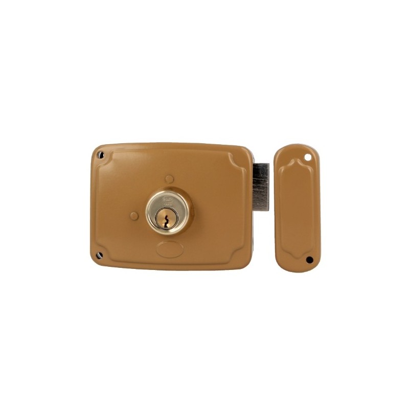 AMIG 23313  
 Cerradura sobreponer 72PU  
 120 x 95 mm  
 Acero  
 Esmaltado oro - Derecha