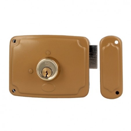 AMIG 23313  
 Cerradura sobreponer 72PU  
 120 x 95 mm  
 Acero  
 Esmaltado oro - Derecha