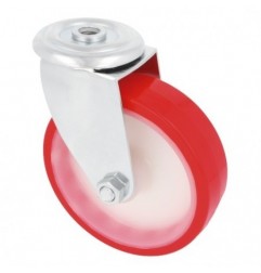 AMIG 23320  
 Rueda con agujero 2541  
 Ø100 mm  
 Poliuretano  
 Rojo