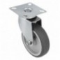 AMIG 23330  
 Rueda con pletina 2560  
 Ø100 mm  
 Acero inoxidable 18/8  
 Gris