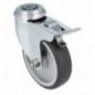 AMIG 23333  
 Rueda con agujero y freno 2561  
 100 mm  
 Acero inoxidable 18/8  
 Gris