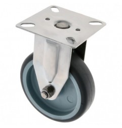 AMIG 23334  
 Rueda con pletina fija 2562  
 100 mm  
 Acero inoxidable 18/8  
 Gris