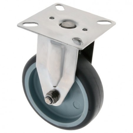 AMIG 23334  
 Rueda con pletina fija 2562  
 100 mm  
 Acero inoxidable 18/8  
 Gris