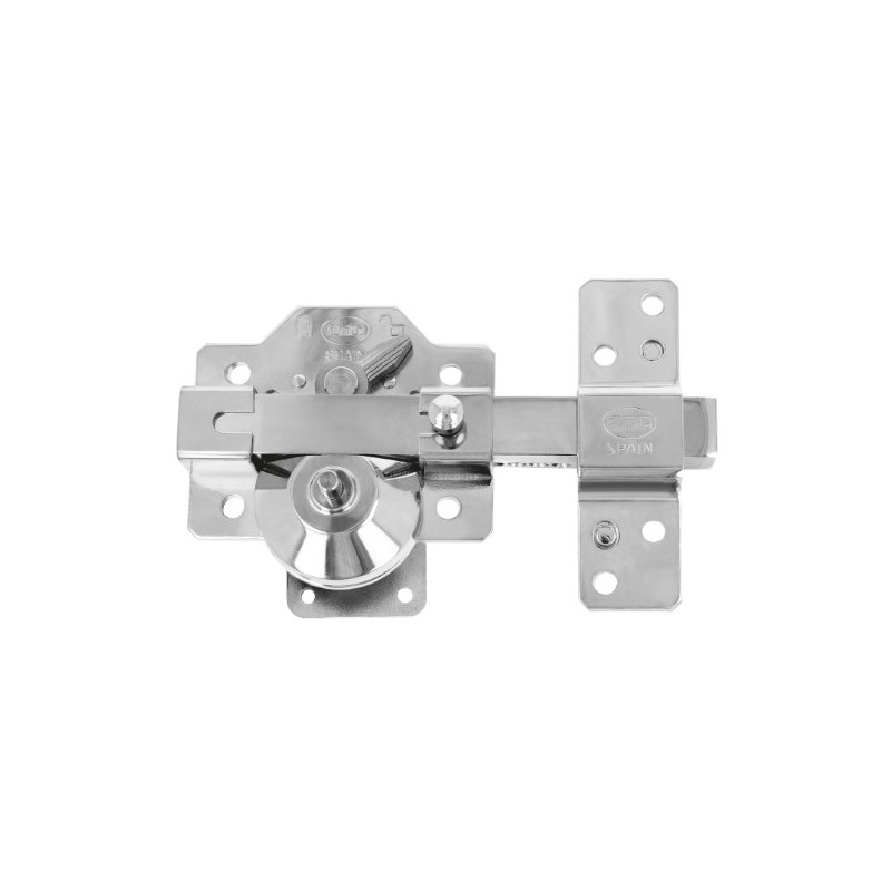 AMIG 23371  
 Cerrojo alta seguridad 2PLUS  
 90 x 154 mm  
 Acero  
 Cromado brillo