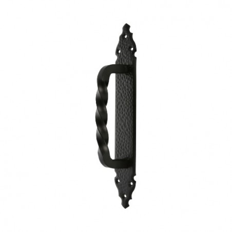 AMIG 23392  
 Manillón con placa 102  
 280 x 45 mm  
 Placa de acero, Tirador de zamak  
 Negro