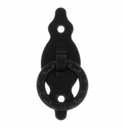 AMIG 23438  
 Tirador de anilla con placa 1001  
 28 x 80 mm  
 Acero  
 Negro