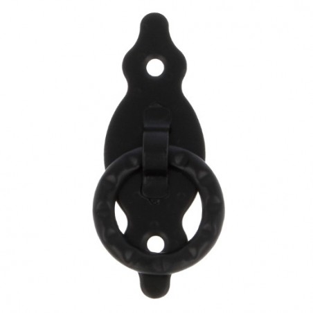 AMIG 23438  
 Tirador de anilla con placa 1001  
 28 x 80 mm  
 Acero  
 Negro