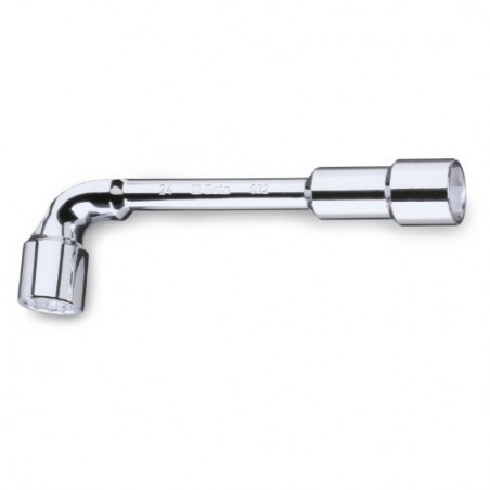 932 20X20 Llave de pipa doble hexagonal - poligonal, cromada brillante