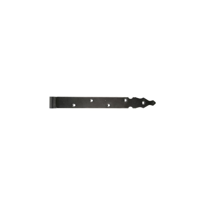 AMIG 23463  
 Gozne gótico 7030  
 300 x 35 x 4 mm  
 Acero  
 Negro
