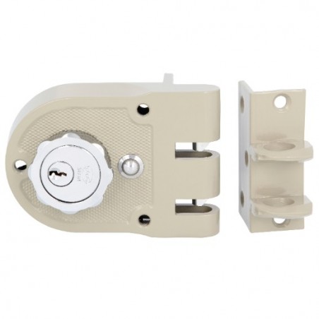 AMIG 23517  
 Cerradura sobreponer 1396  
 60 mm  
 Beige - Izquierda