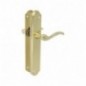 AMIG 23518  
 Manilla con placa ALFA  
 248 x 44 mm  
 Zamak  
 Latonado