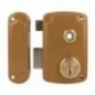 AMIG 23549  
 Cerradura sobreponer 75UN  
 76 x 120 mm  
 Acero  
 Esmaltado oro - Izquierda