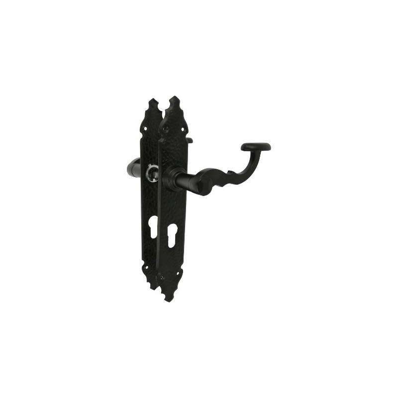 AMIG 23550  
 Manilla con placa 100PB  
 280 x 44 mm  
 Placa de acero, Tirador de zamak  
 Negro