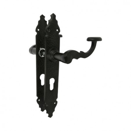AMIG 23550  
 Manilla con placa 100PB  
 280 x 44 mm  
 Placa de acero, Tirador de zamak  
 Negro