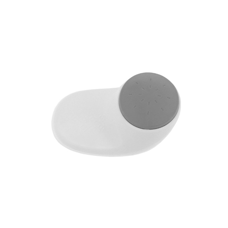 AMIG 23567  
 Tope para puertas CS516  
 82 x 50 x 50 mm  
 ABS + goma  
 Blanco/Gris