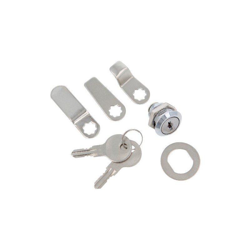 AMIG 23568   Cerradura buzón 3KIT   Acero   Niquelado