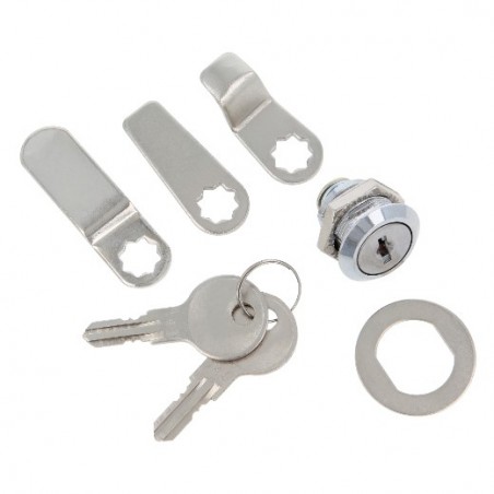 AMIG 23568   Cerradura buzón 3KIT   Acero   Niquelado