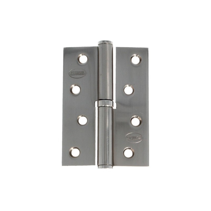 AMIG 23586  
 Bisagra 5007A  
 100 x 70 x 3 mm  
 Acero  
 Cromado mate - Derecha