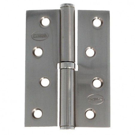 AMIG 23586  
 Bisagra 5007A  
 100 x 70 x 3 mm  
 Acero  
 Cromado mate - Derecha