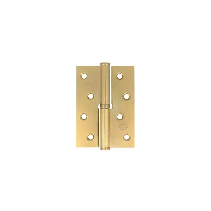 AMIG 23590  
 Bisagra 5007A  
 100 x 70 x 3 mm  
 Acero  
 Latonado barnizado - Derecha