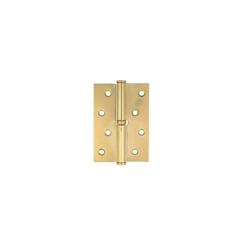 AMIG 23591  
 Bisagra 5007A  
 100 x 70 x 3 mm  
 Acero  
 Latonado barnizado - Izquierda