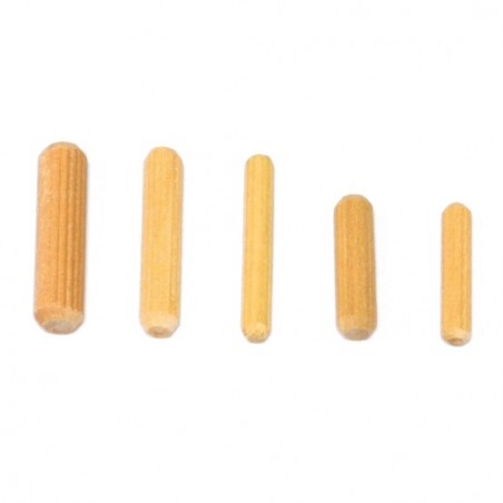 AMIG 23605  
 Espiga madera 25  
 Ø8 x 30 mm  
 Madera  
 Pino