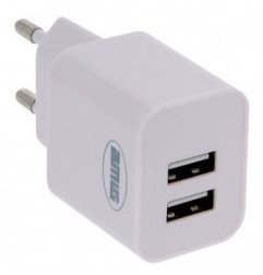 AMIG 23614  
 Cargador 2 puertos USB 3214  
 Polipropileno  
 Blanco