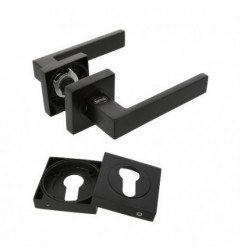 AMIG 23658  
 Manilla con roseta + bocallaves CADIZ  
 51 x 51 mm  
 Zamak  
 Negro mate