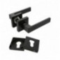AMIG 23658  
 Manilla con roseta + bocallaves CADIZ  
 51 x 51 mm  
 Zamak  
 Negro mate