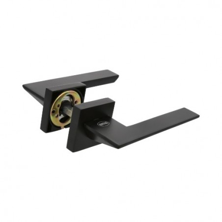 AMIG 23659  
 Manilla con roseta + bocallaves ZAHORA  
 51 x 51 mm  
 Zamak  
 Negro mate