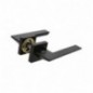 AMIG 23659  
 Manilla con roseta + bocallaves ZAHORA  
 51 x 51 mm  
 Zamak  
 Negro mate