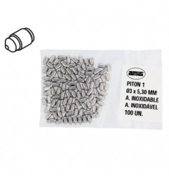 AMIG 23693  
 Pitón 1  
 Ø3 x 5,30 mm  
 Acero inoxidable