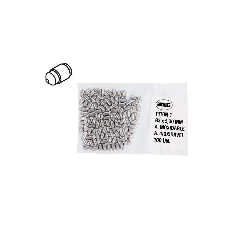 AMIG 23693  
 Pitón 1  
 Ø3 x 5,30 mm  
 Acero inoxidable