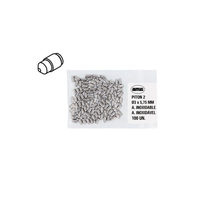 AMIG 23694  
 Pitón 2  
 Ø3 x 5,75 mm  
 Acero inoxidable